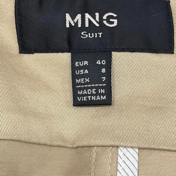 SALE🔥NWT- Mango MNG Suit Khaki Utility Blazer Jacket  • Structured Workwear Chic - Picture 2 of 6